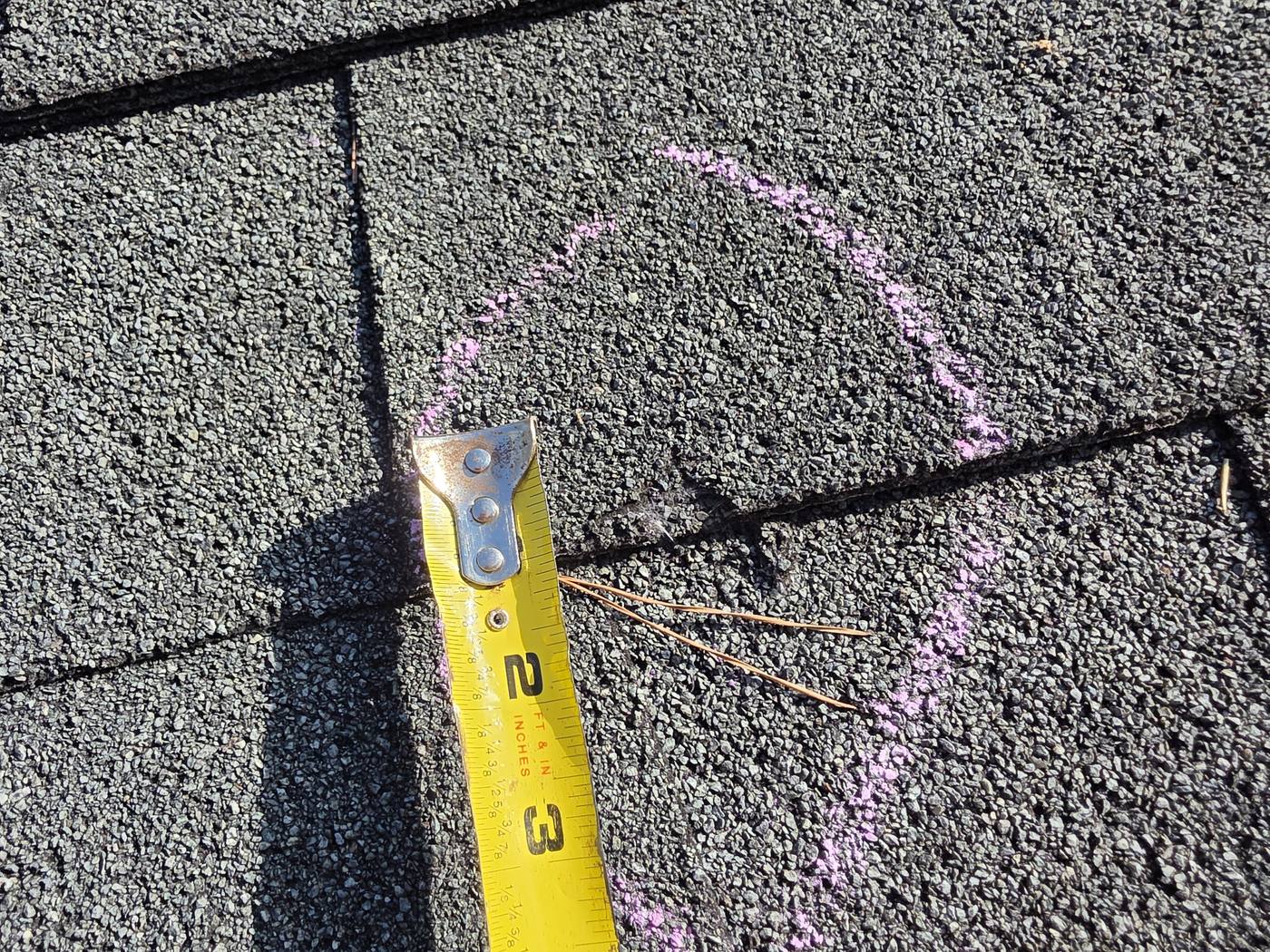 Wind damaged roof